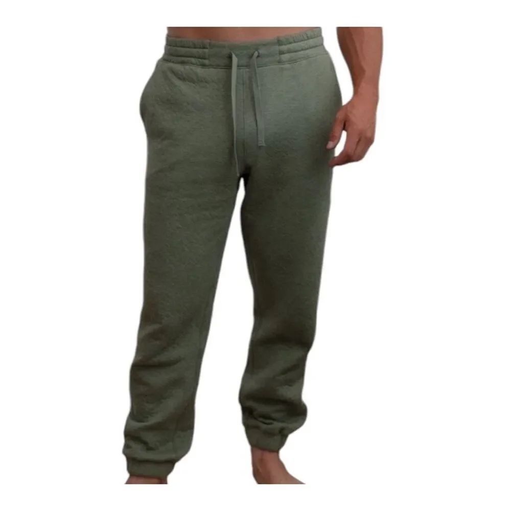Lunya Lahgo Men’s Restore Pima Cotton Fleece Sweatpants Green Sz Large Green New